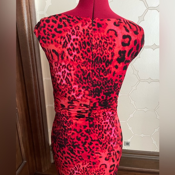 Red leopard dress - Picture 3 of 4